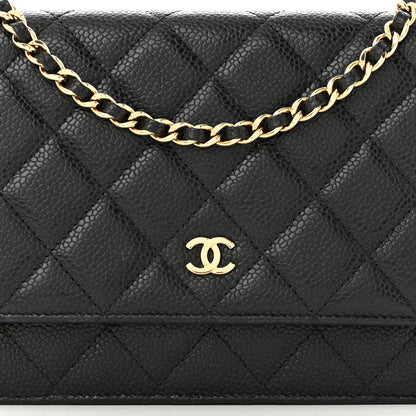 Chanel Caviar Quilted Wallet On Chain WOC Black 9 of 14
