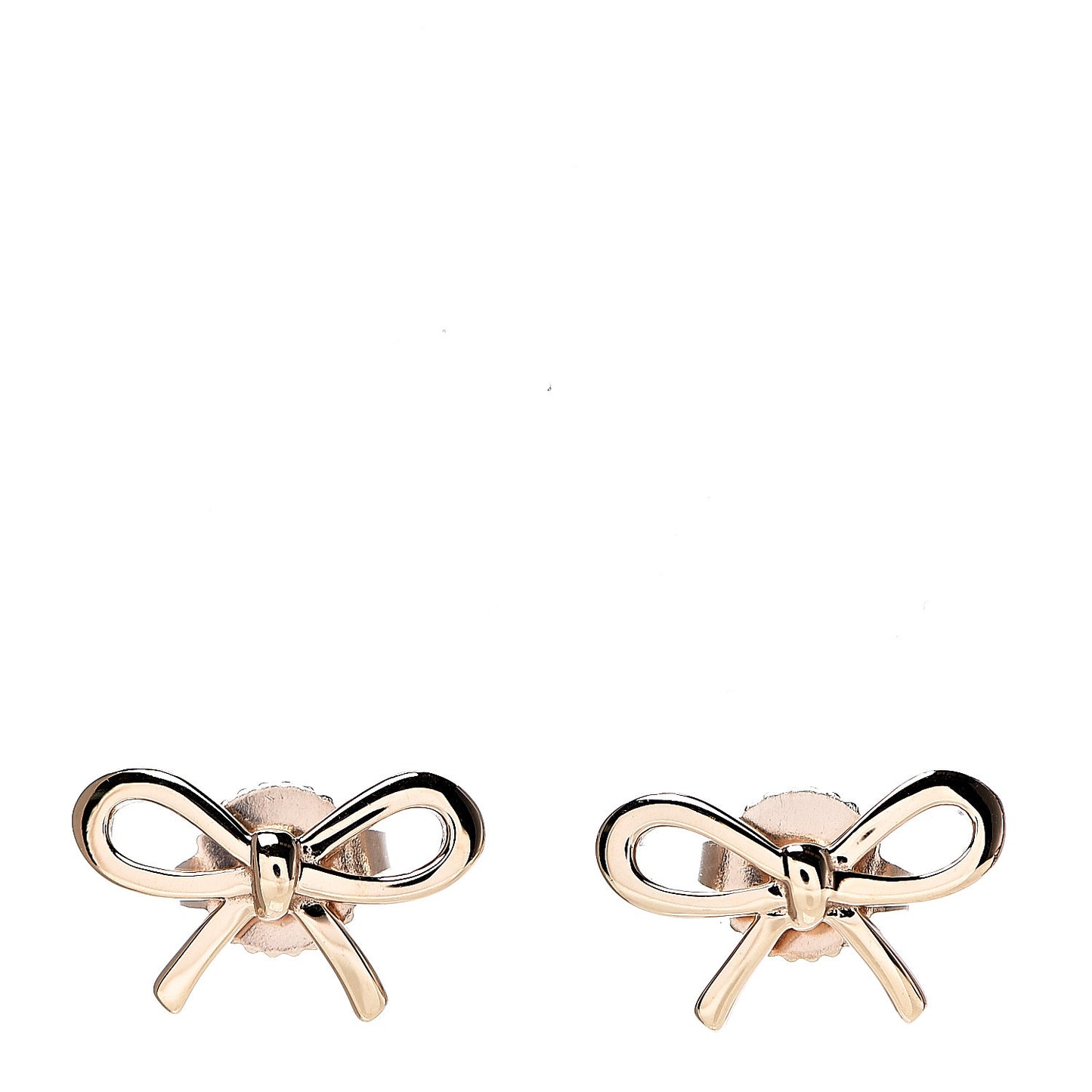 18K Yellow Gold Bow Earrings