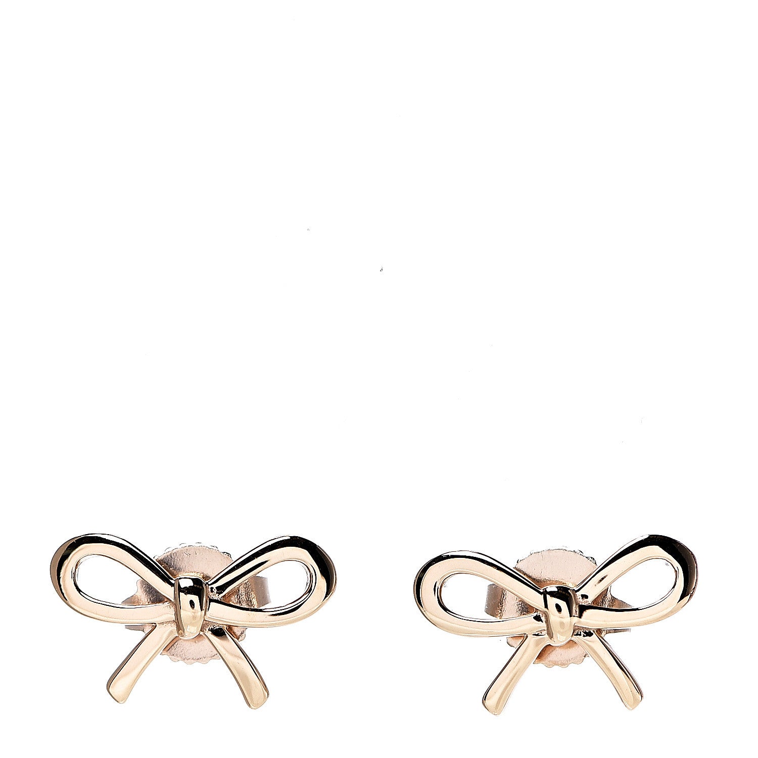 Tiffany 18K Yellow Gold Bow Earrings 1 of 4