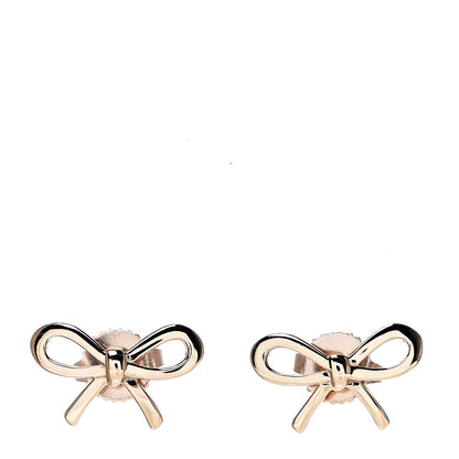 Tiffany 18K Yellow Gold Bow Earrings 1 of 4