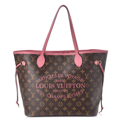 Louis Vuitton Monogram Articles de Voyage Ikat Neverfull MM Rose Velours 1 of 7