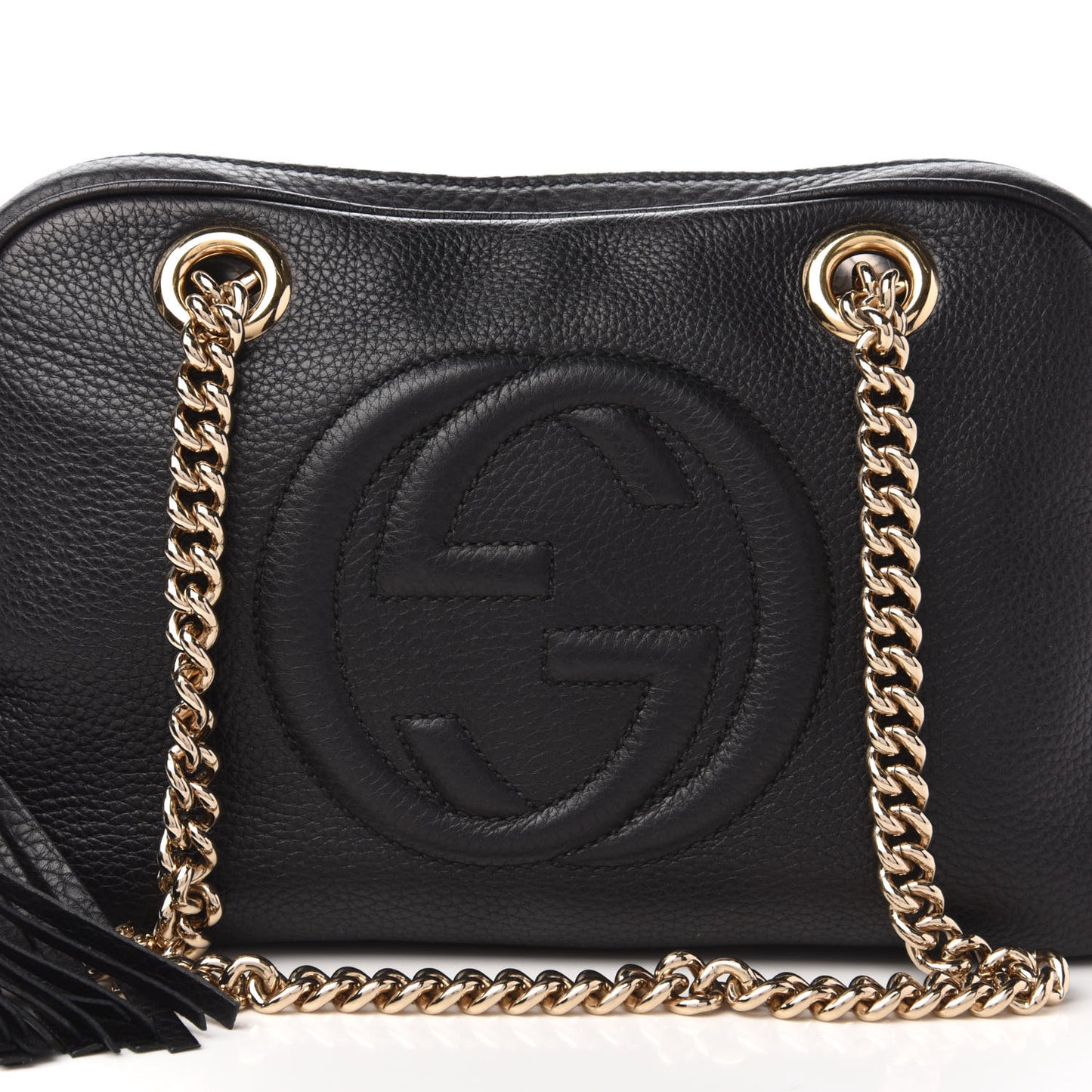 Pebbled Calfskin Small Soho Bowler Black