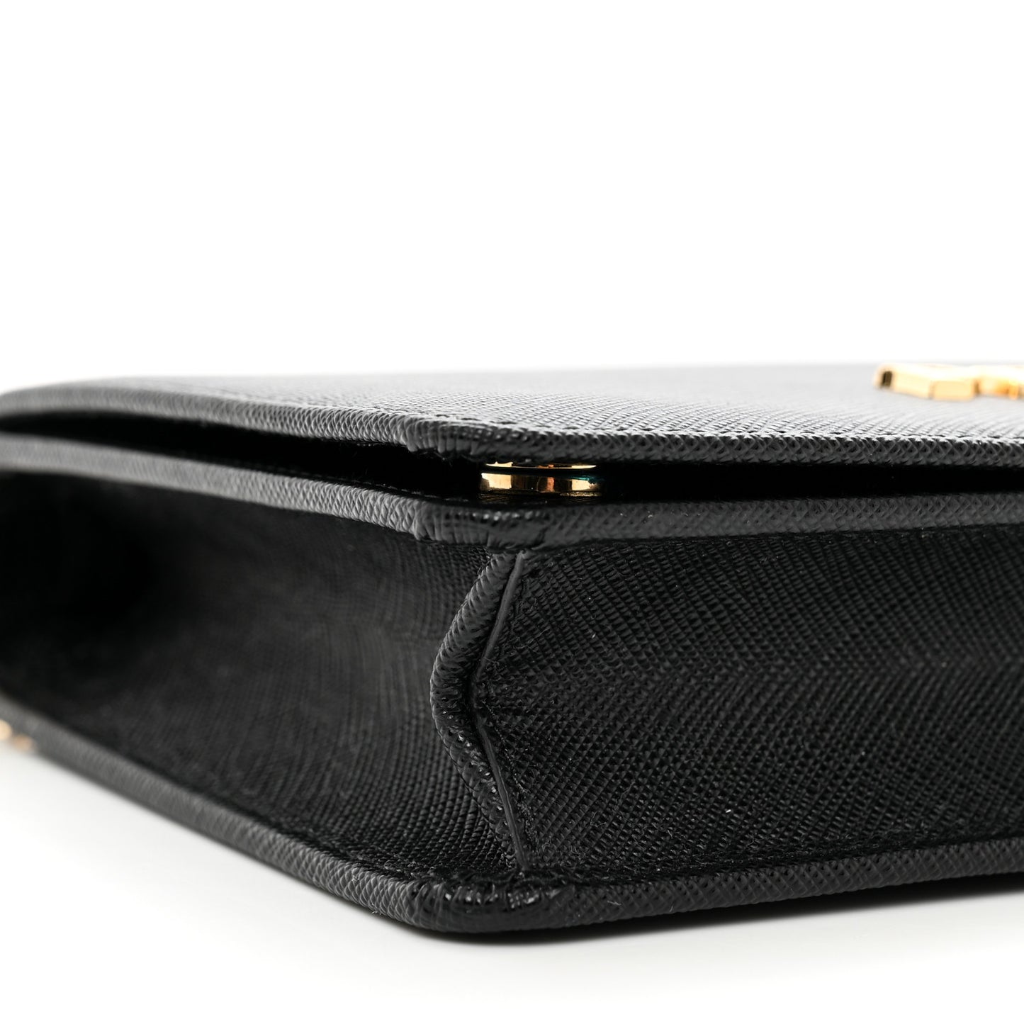 Saffiano Lux Mini Crossbody Bag Black