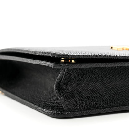 Prada Saffiano Lux Mini Crossbody Bag Black 8 of 9