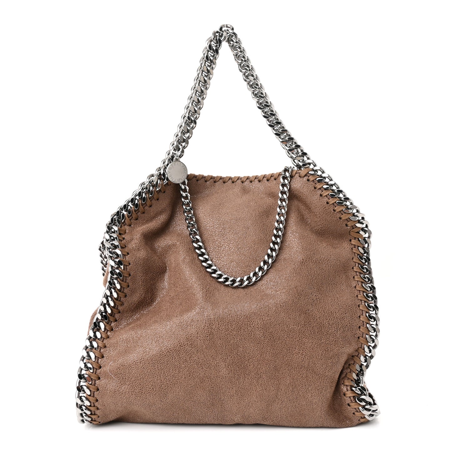 Shaggy Deer Mini Falabella Fold Over Tote Brown