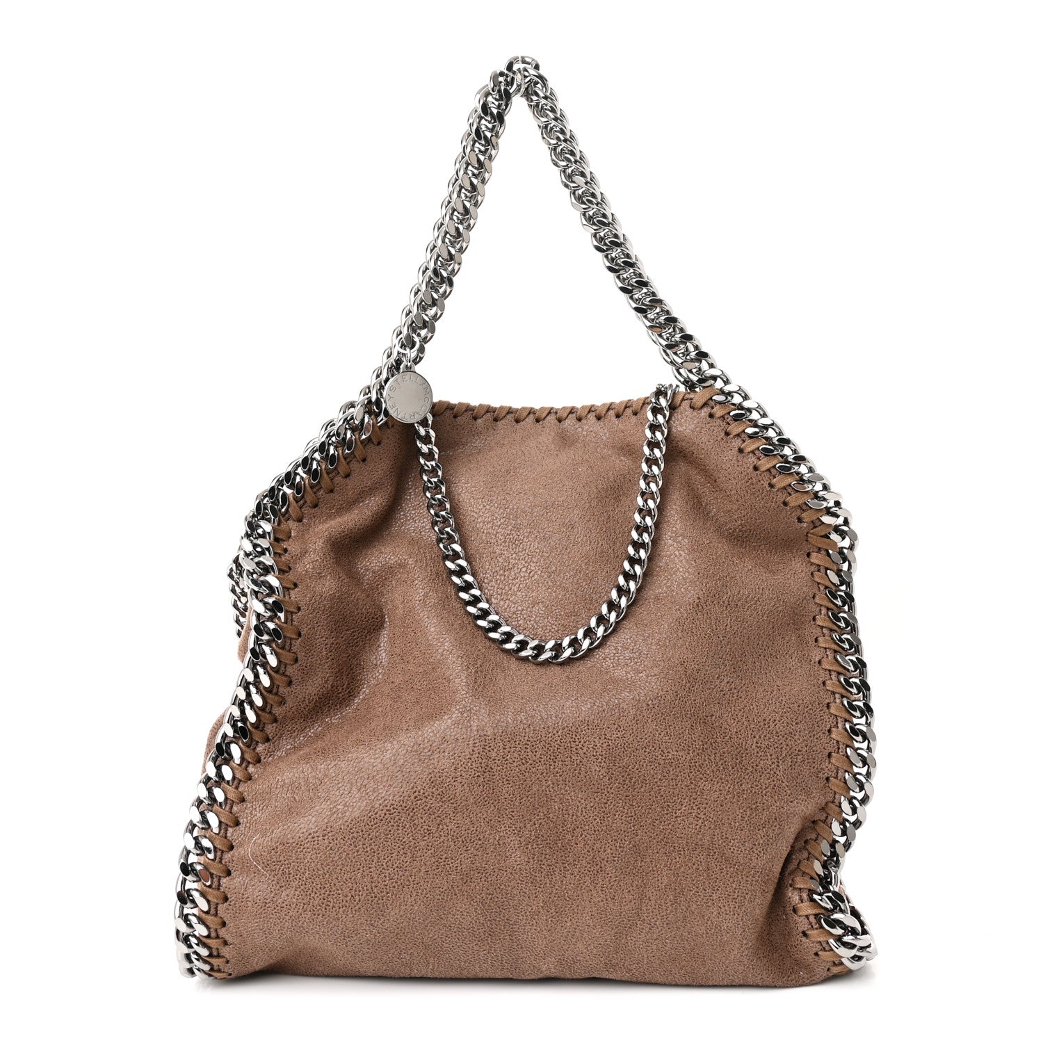Stella McCartney Shaggy Deer Mini Falabella Fold Over Tote Brown 1 of 10