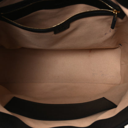 Gucci Textured Calfskin Web Medium Ophidia Shopping Tote Black 5 of 12