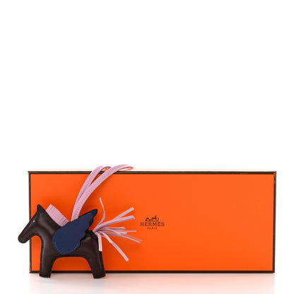 Hermes Milo Lambskin Grigri Rodeo Pegase Horse Bag Charm PM Rouge Sellier Mauve Sylvestre Bleu Saphir 5 of 5
