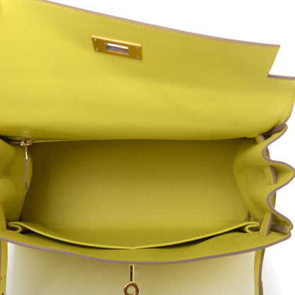 Hermes Evercolor Kelly Retourne 28 Lime 6 of 11