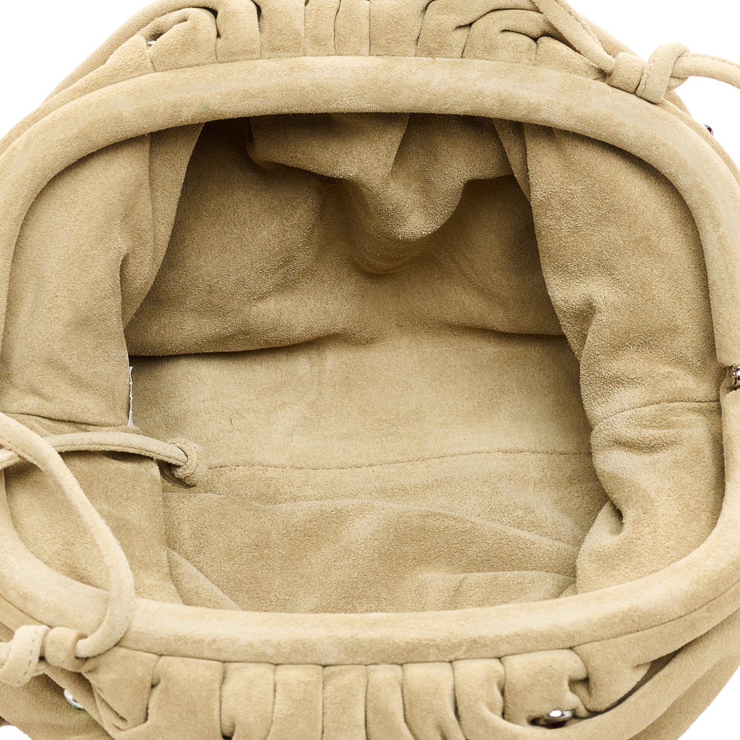 Suede Crystal Embellished The Mini Pouch Brown