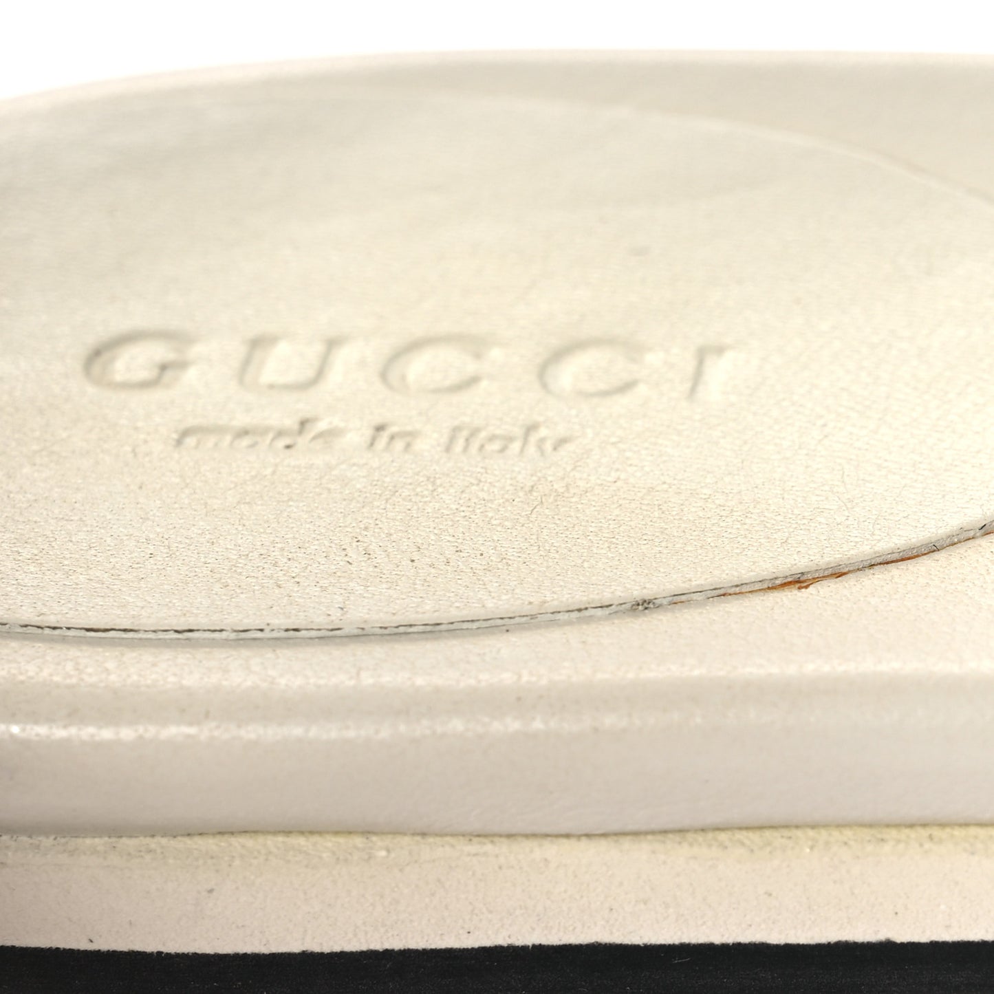 Calfskin GG Zip Thong Sandals 40.5 White