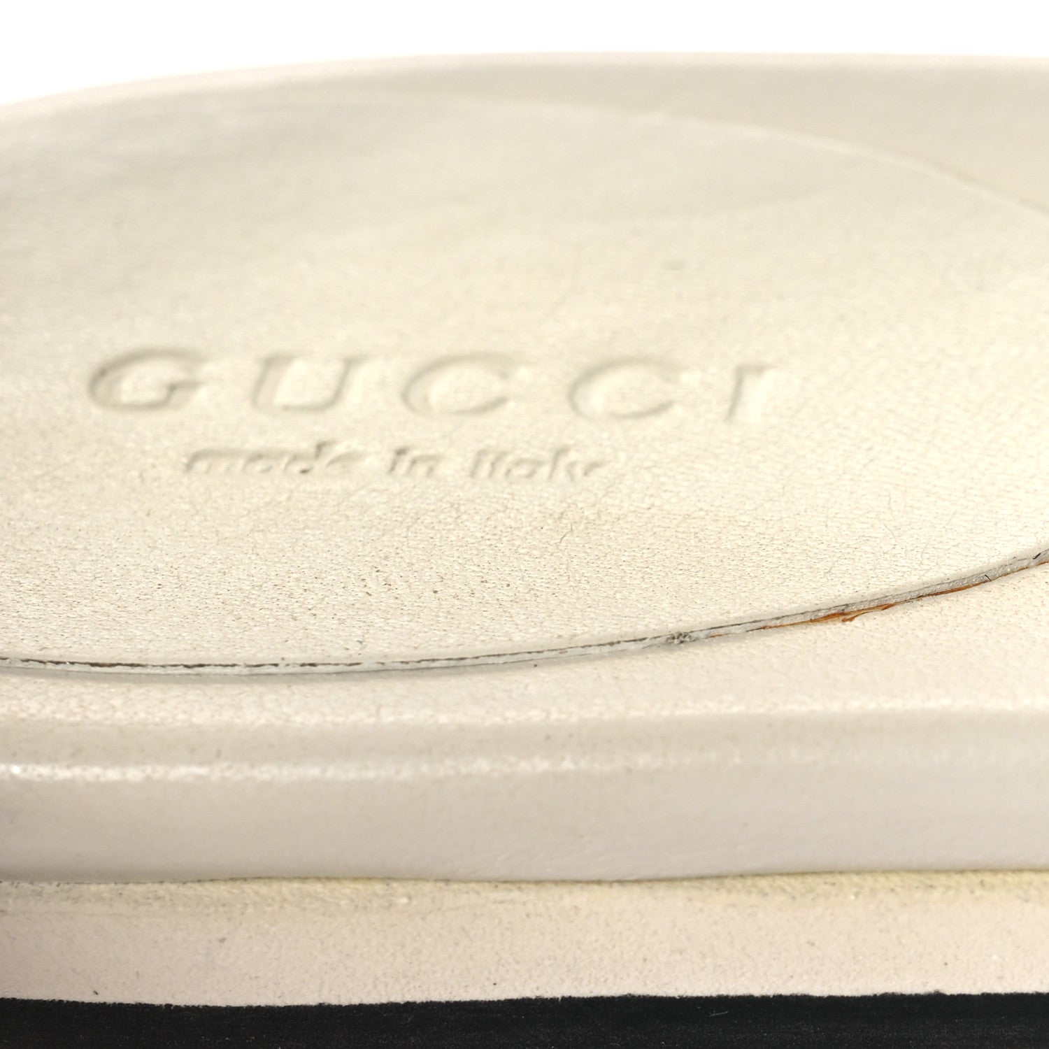 Gucci Calfskin GG Zip Thong Sandals 40.5 White 13 of 16