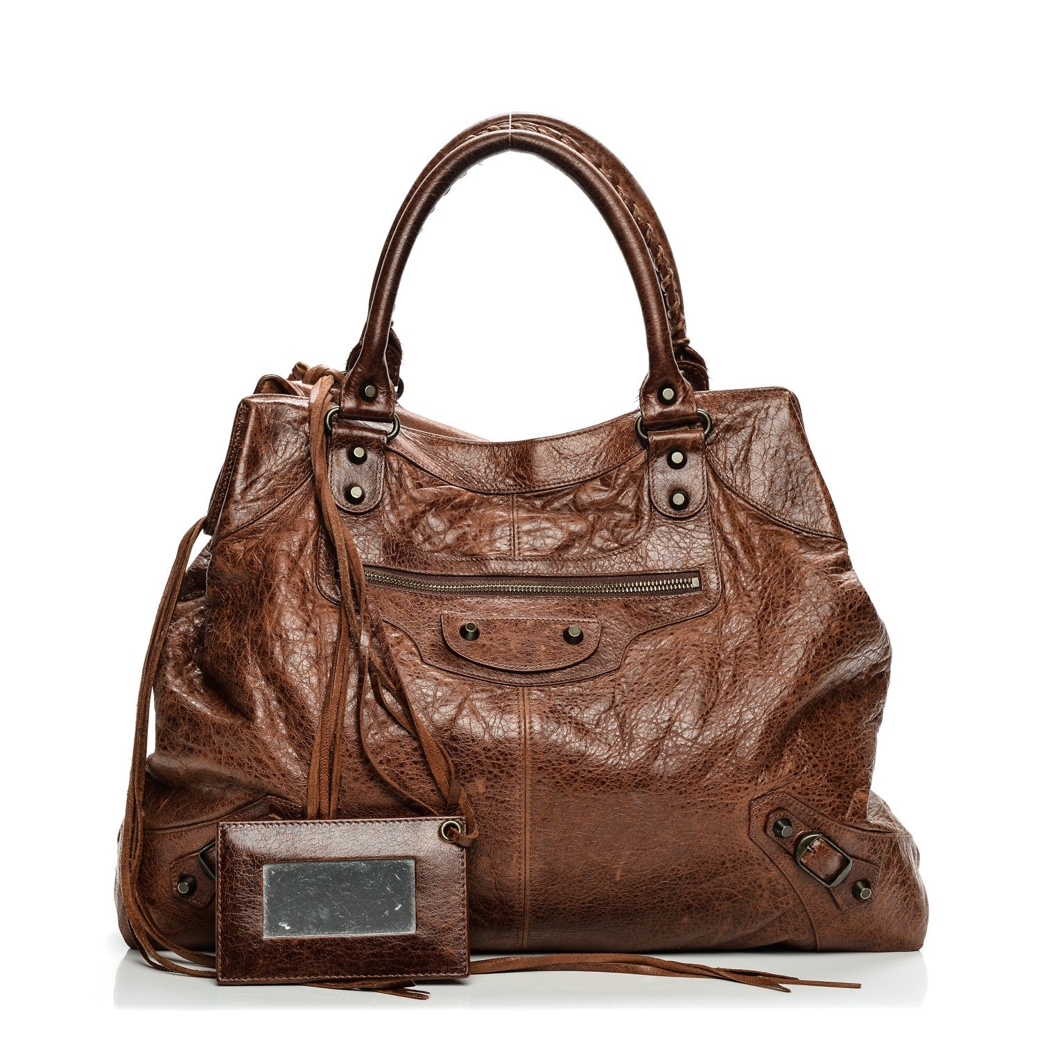 Balenciaga Agneau Classic Hardware Brief Charbon Sienna 1 of 8