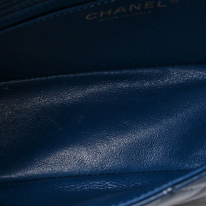 Chanel Patent Calfskin Quilted Mini Rectangular Flap Navy Blue 5 of 9
