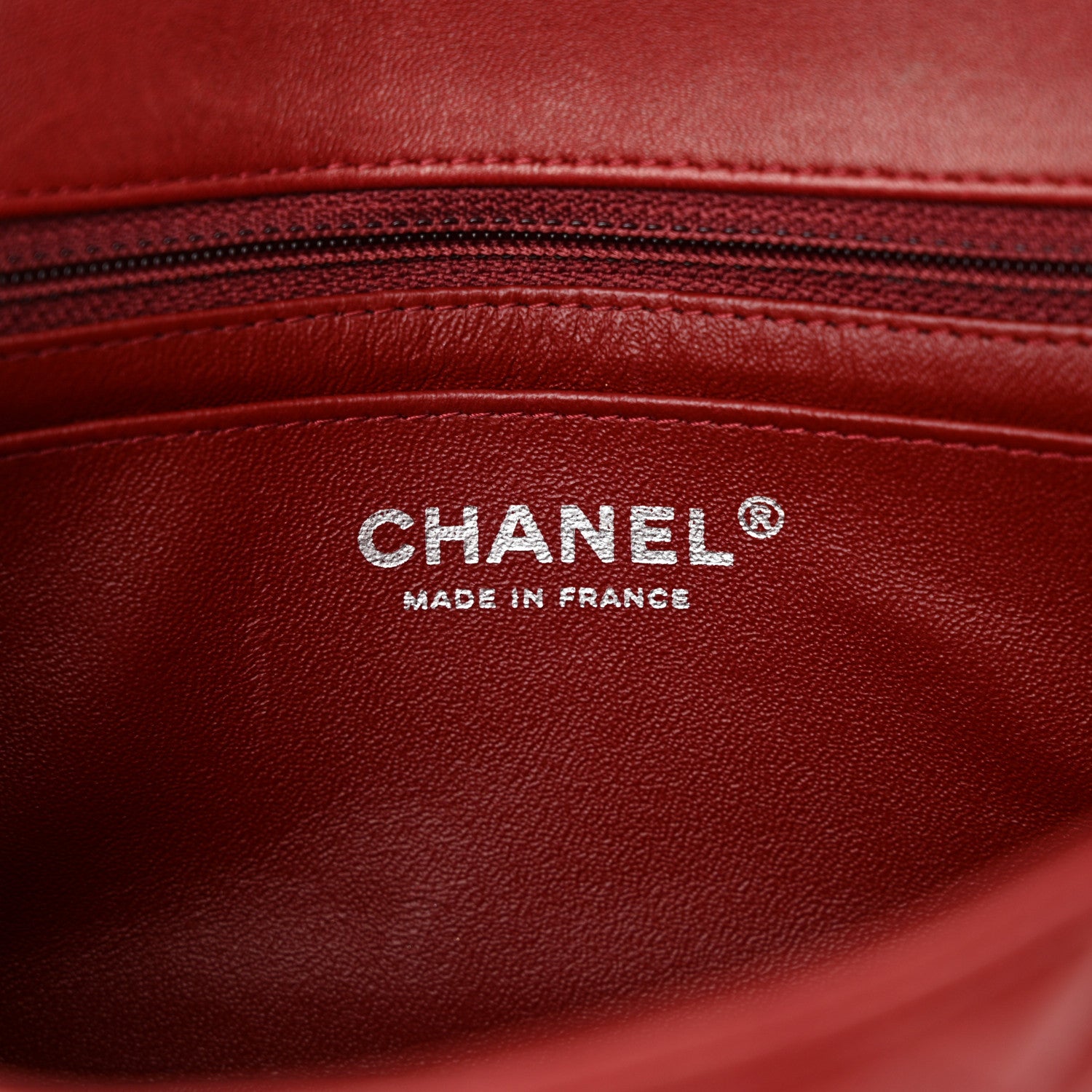 Chanel Lambskin Quilted Mini Rectangular Flap Burgundy 6 of 11