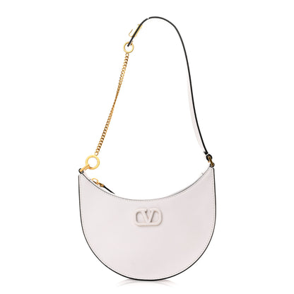 Valentino Garavani Calfskin Mini Vlogo Hobo Bag White 1 of 9