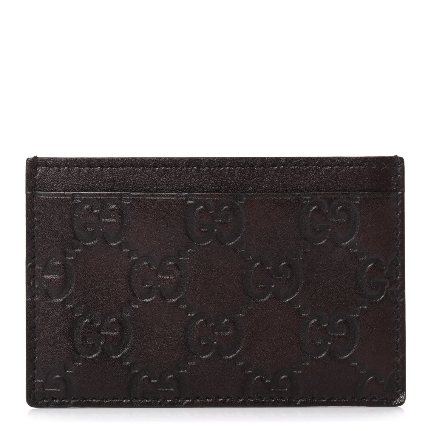 Guccissima Card Holder Brown