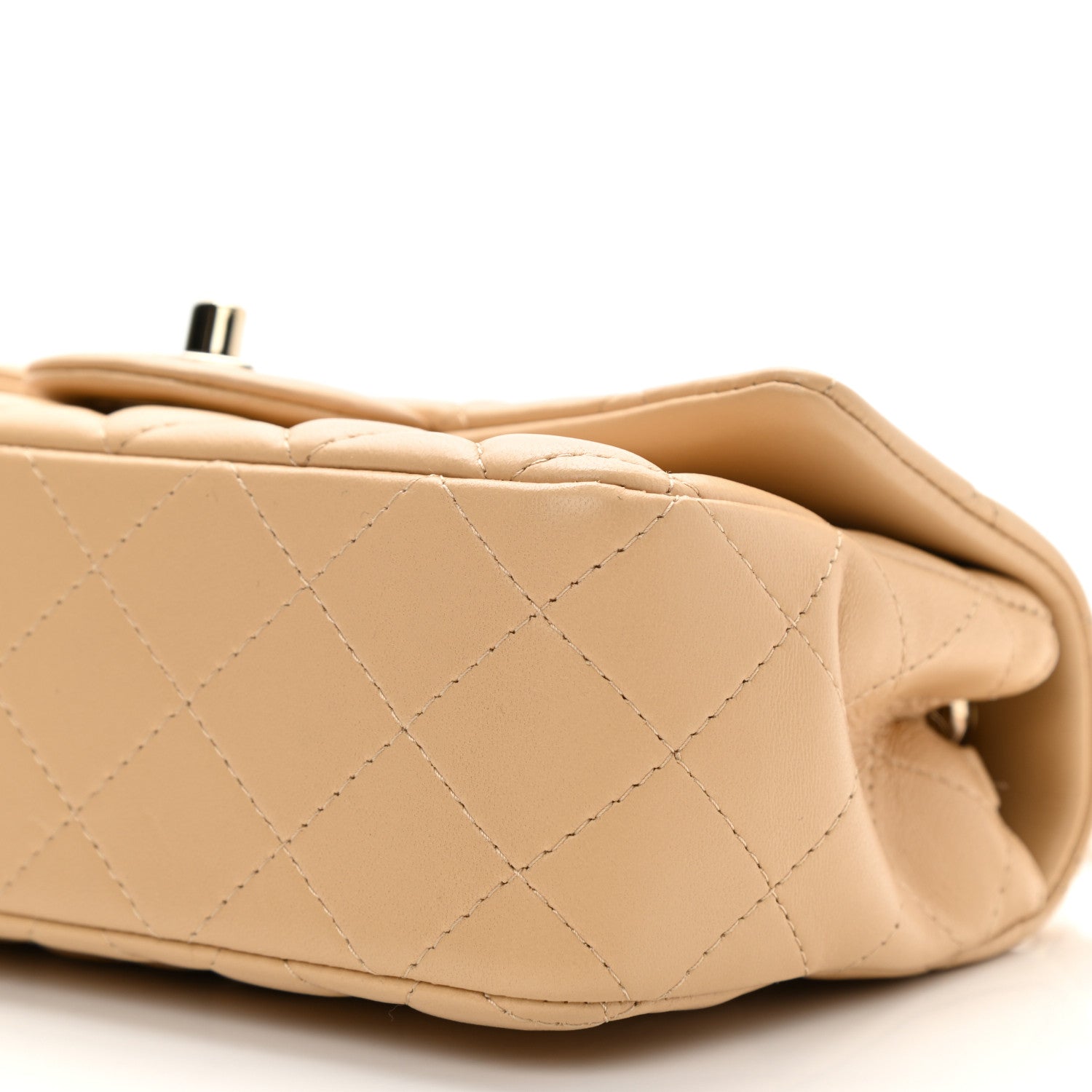 Chanel Lambskin Quilted Mini Rectangular Flap Beige 10 of 10