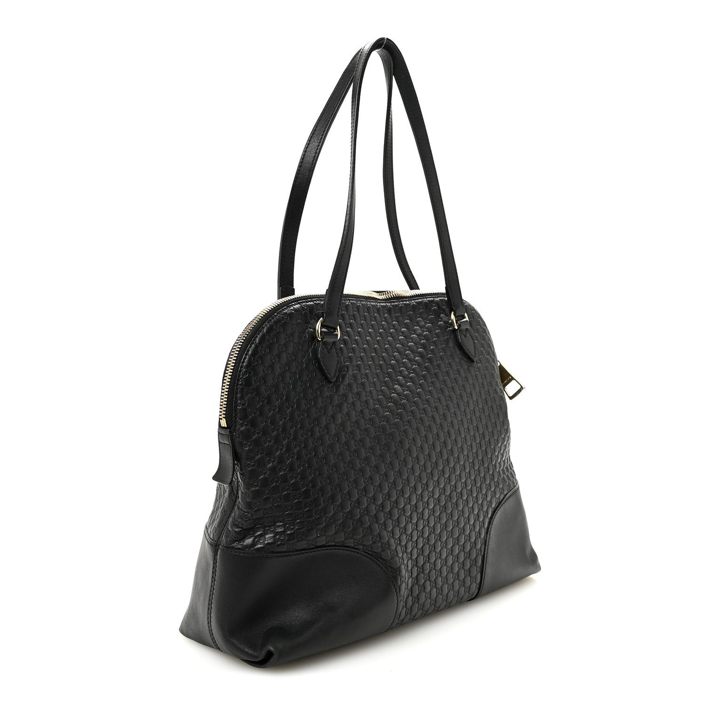 Soft Microguccissima Medium Bree Shoulder Bag Black