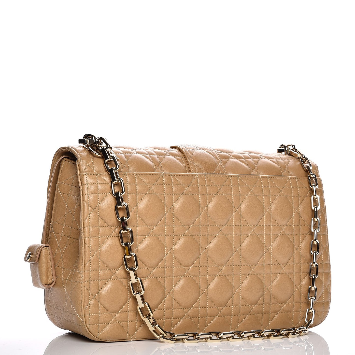 Lambskin Cannage Large Miss Dior Flap Beige