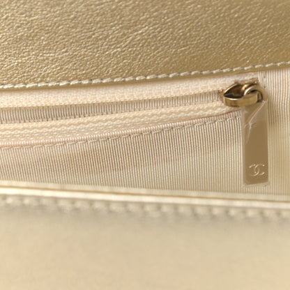 Chanel Lambskin Perforated Quilted New Medium Boy Flap Gold 10 of 10
