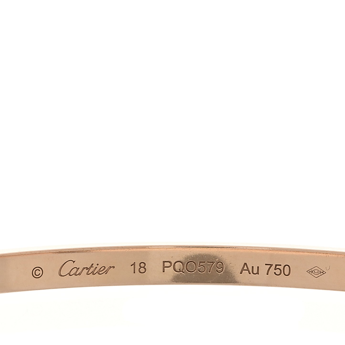 18K Pink Gold 6 Diamond Small LOVE Bracelet 18