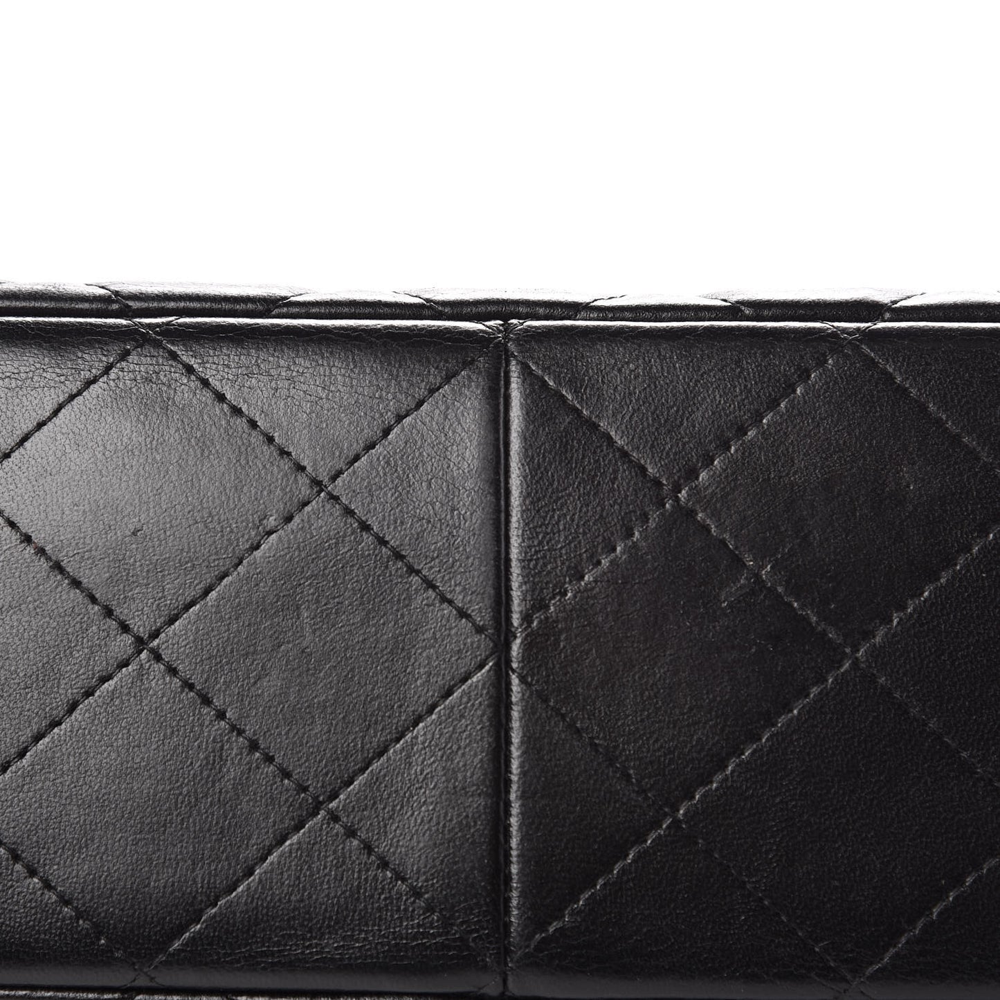 Lambskin Quilted Jumbo Double Flap Black