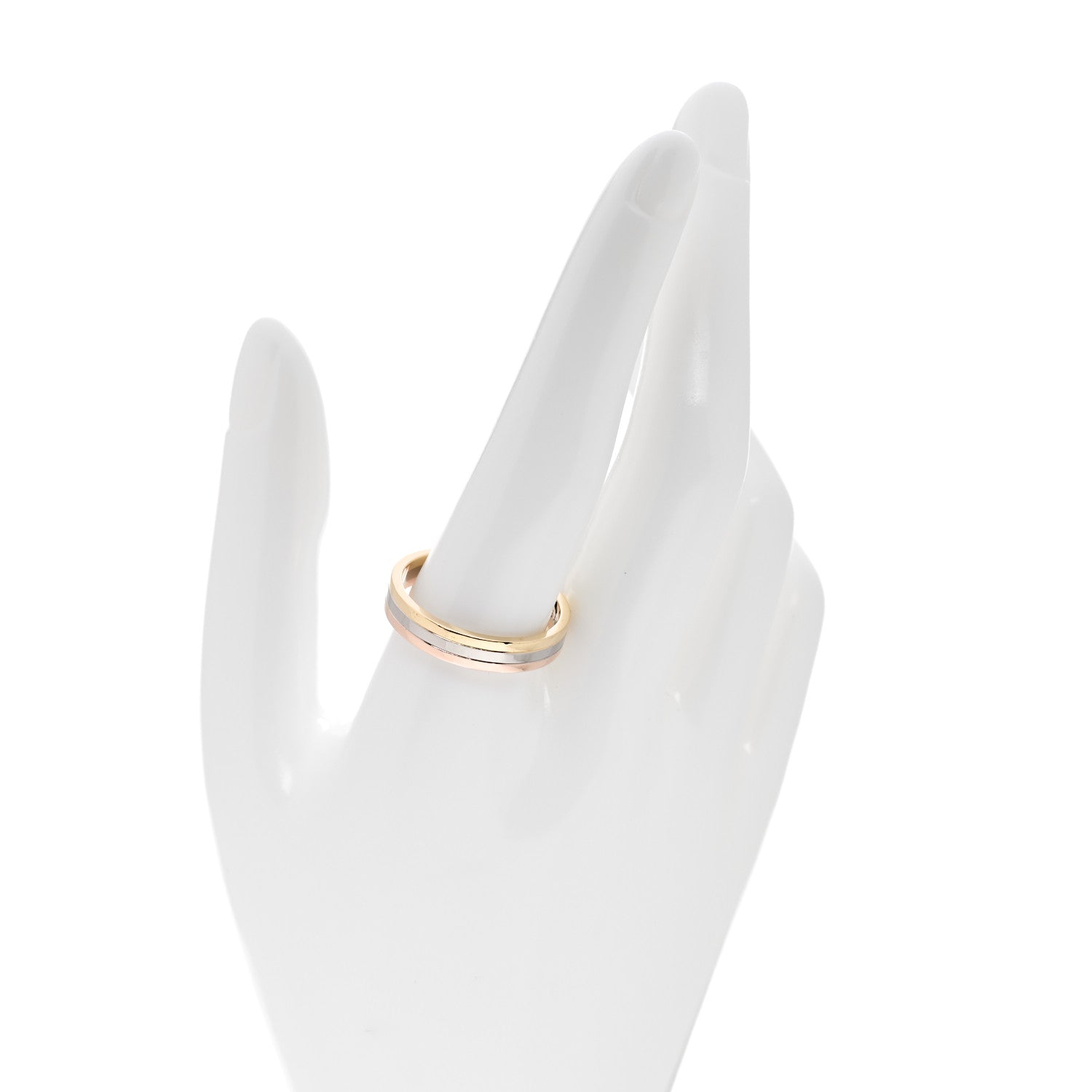 Cartier 18K Pink White Yellow Gold 4.8mm Vendome Louis Cartier Wedding Band Ring 66 11.5 2 of 5