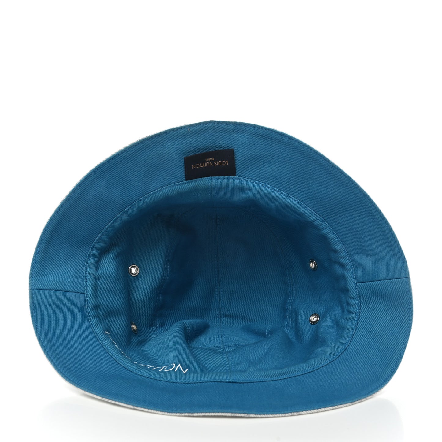 Monogram Denim Transformable Bob Bucket Hat 60 White Blue