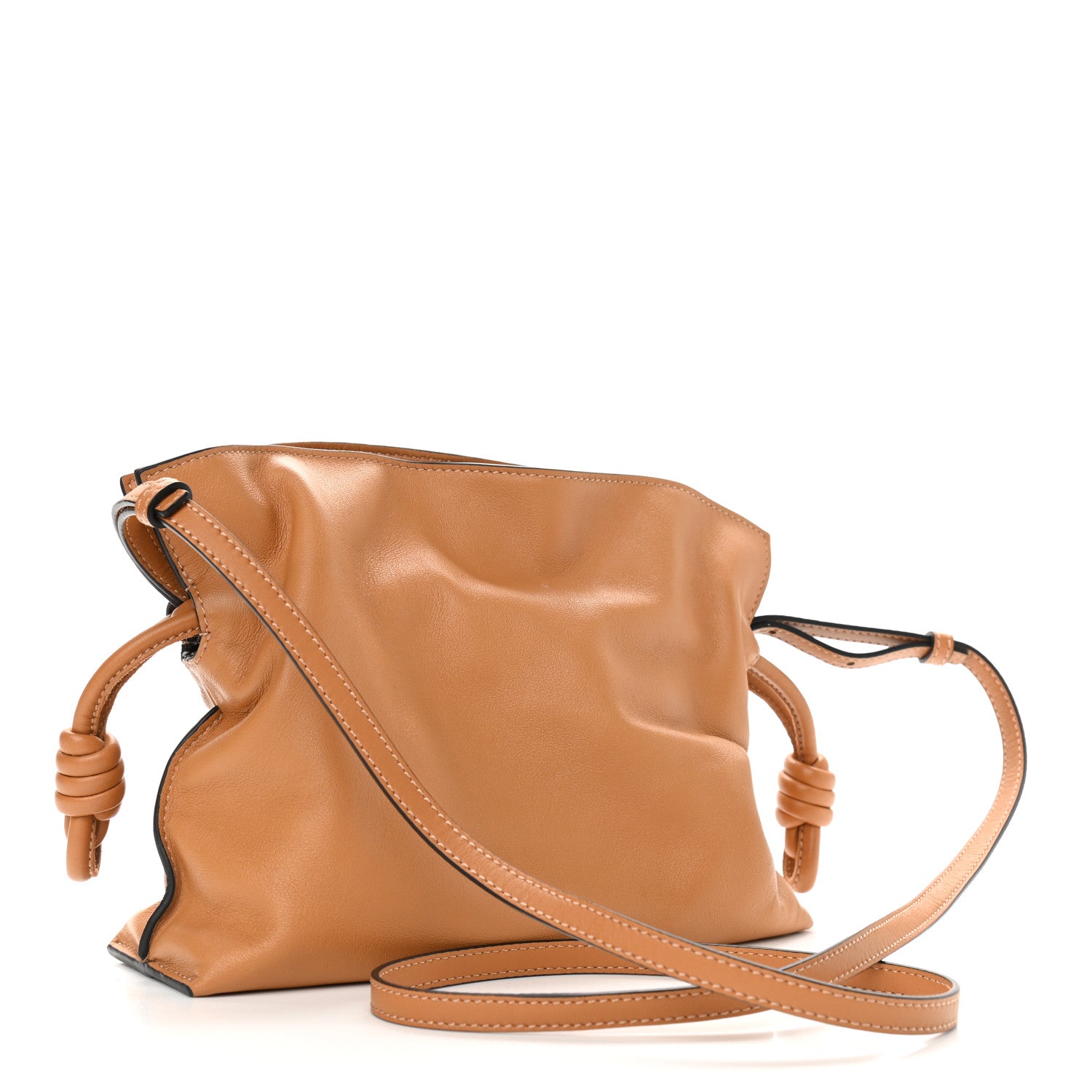 Loewe Calfskin Mini Flamenco Knot Clutch Warm Desert 3 of 10