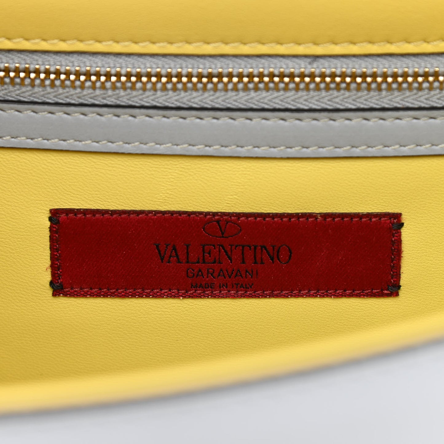 Vitello Watercolor Medium Glam Lock Rockstud Flap Rose Green Yellow Sky