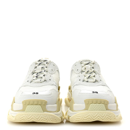 Balenciaga Fabric Mesh Womens Triple S Sneakers 38 White 3 of 10
