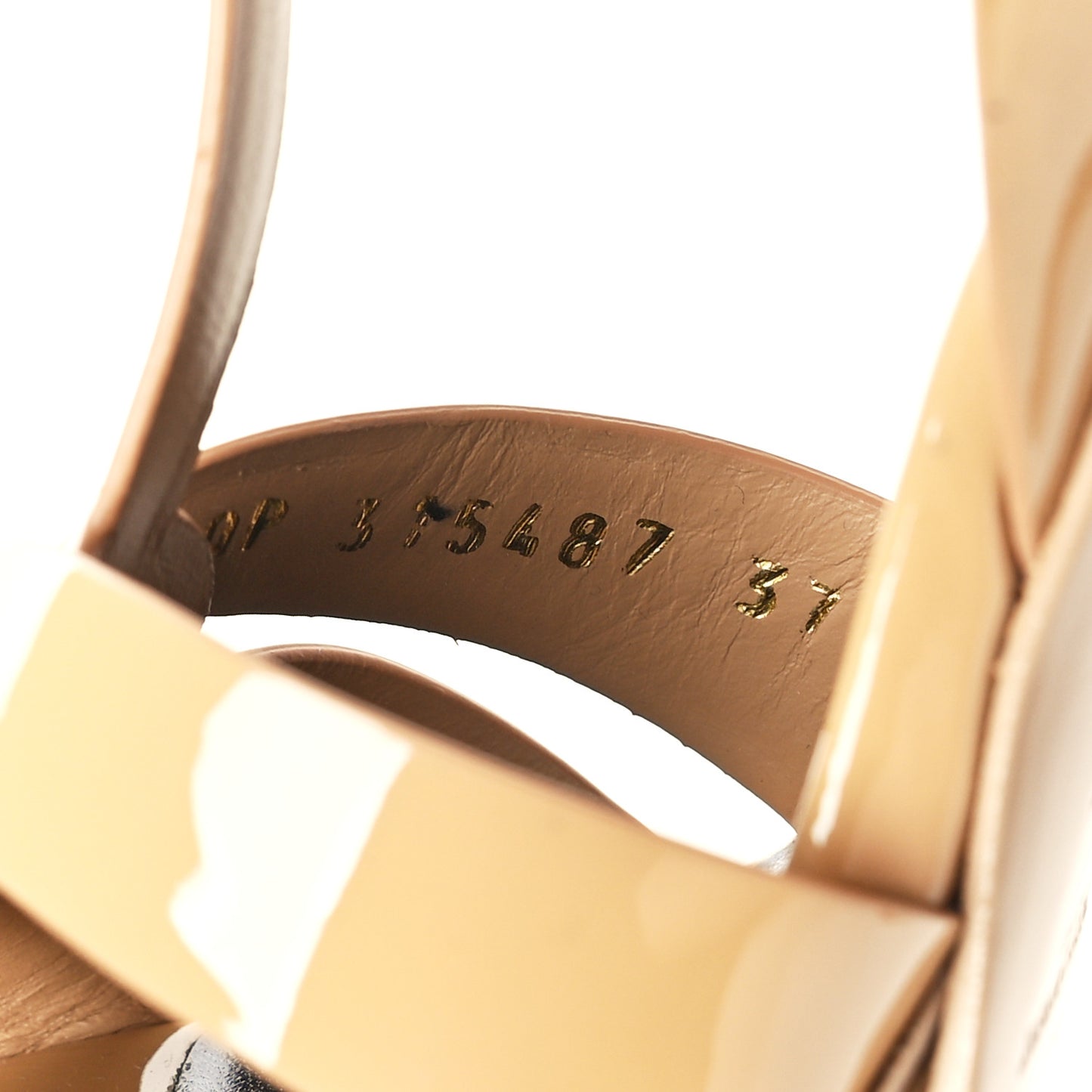 Patent Tribute 105 Platform Sandals 37 Nude Powder