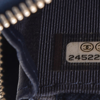 Chanel Caviar Quilted Medium Zip Around Wallet Navy 9 of 9
