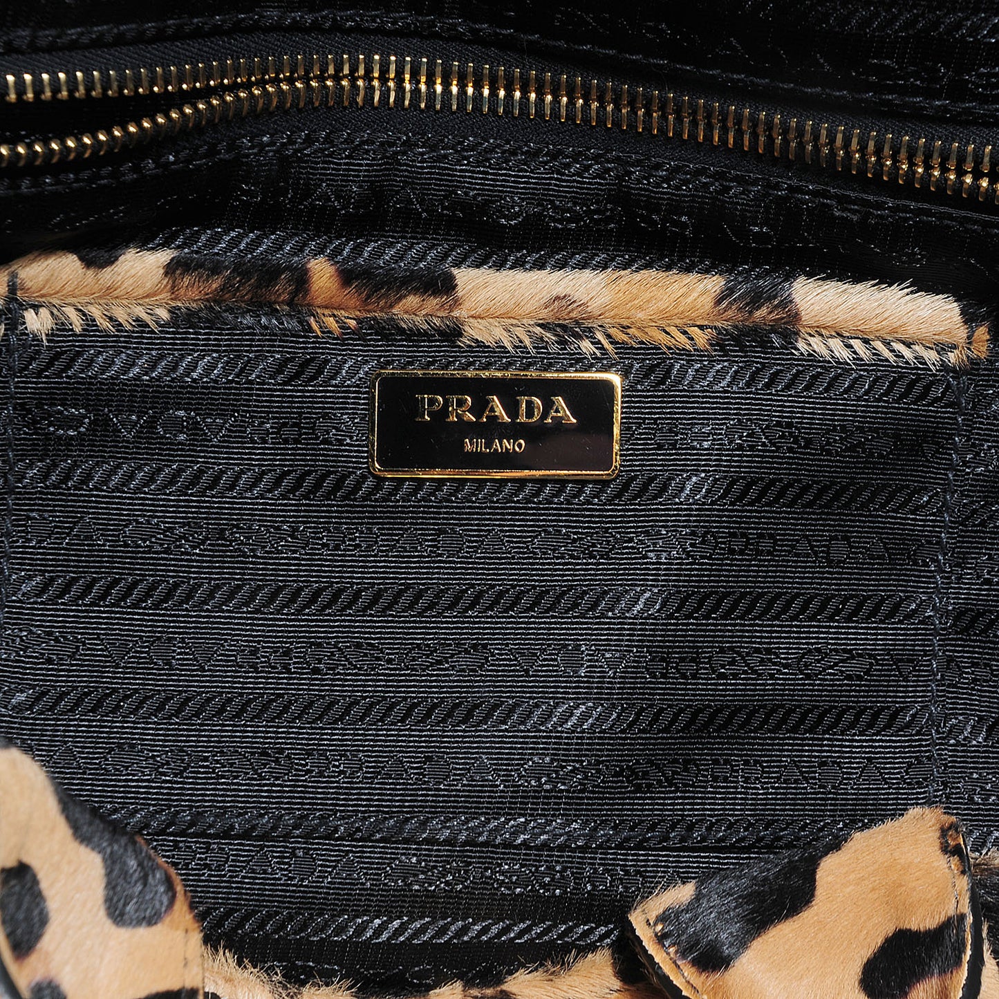 Calf Hair Leopard Print Shopping Tote
