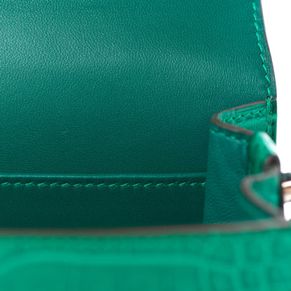 Hermes Matte Alligator Mini Sac Roulis Malachite 11 of 20