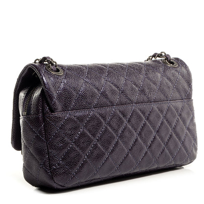 Chanel Iridescent Caviar Quilted Small Chic Flap Dark Purple 3 of 8