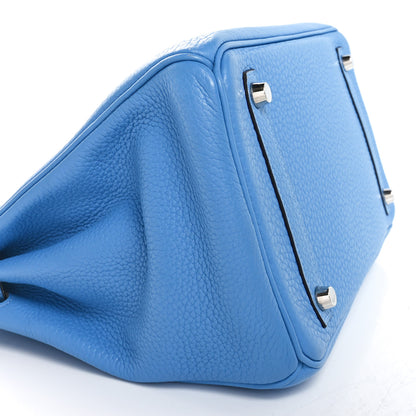 FASHIONPHILE Taurillon Clemence Birkin 30 Bleu Paradis 9 of 10