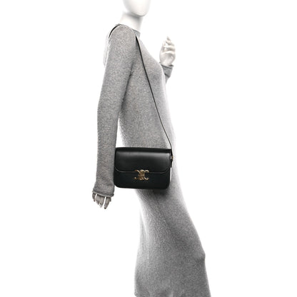 Celine Shiny Calfskin Medium Triomphe Black 2 of 12