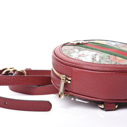 Gucci GG Supreme Monogram Web Flora Mini Ophidia Round Backpack Red 5 of 10