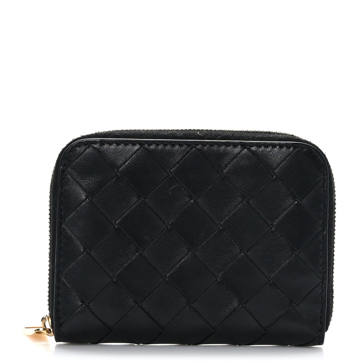 Bottega Veneta Nappa Intrecciato Zip Around Coin Purse Black 1 of 7