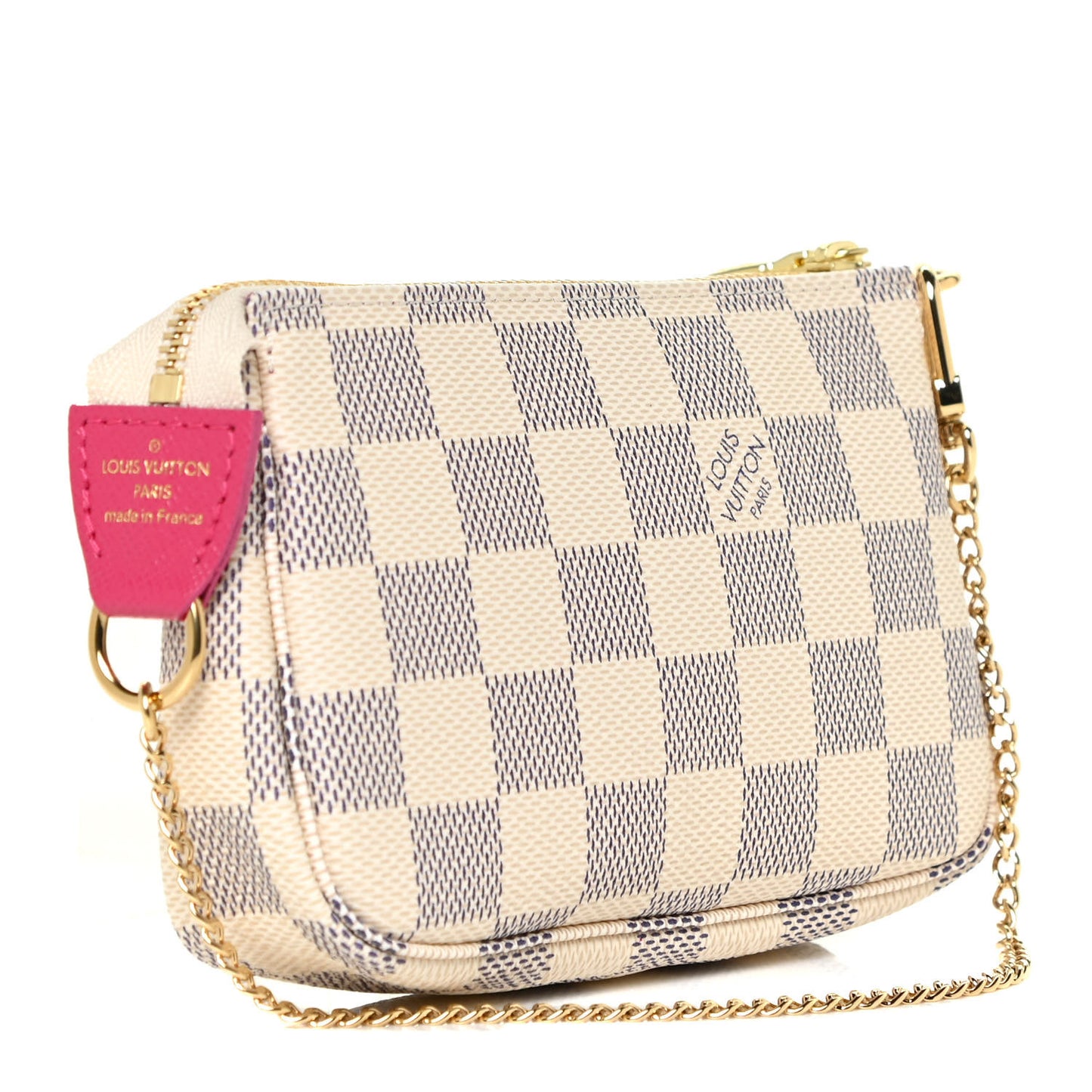 Damier Azur 2021 Christmas Animation Hollywood Mini Pochette Accessories Fuchsia