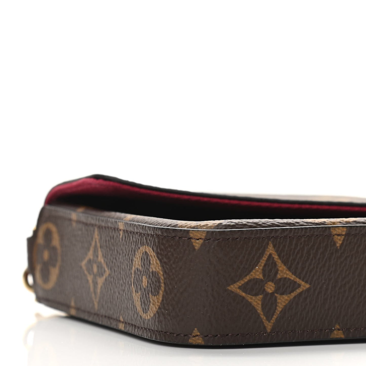 Monogram Pochette Felicie Chain Wallet Fuchsia