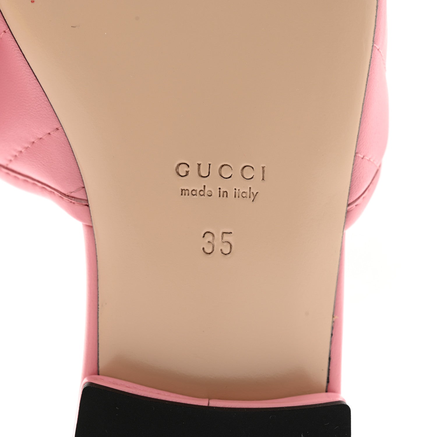 Gucci Nappa Matelasse GG Marmont Flat Slide Sandals 35 Wild Rose 8 of 9