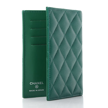 Chanel Caviar Quilted Passport Holder Green 3 of 7