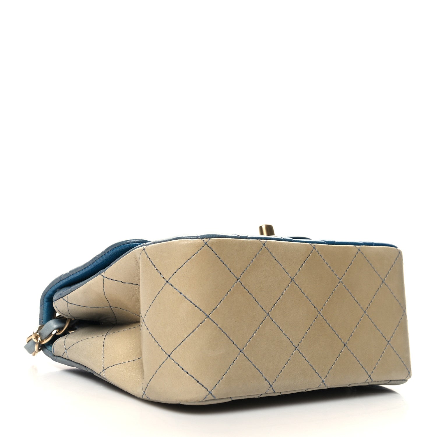 Chanel Lambskin Degrade Quilted Mini Square Flap Light Blue 4 of 11