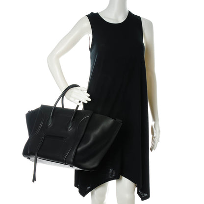 Celine Supple Calfskin Medium Phantom Luggage Black 3 of 9