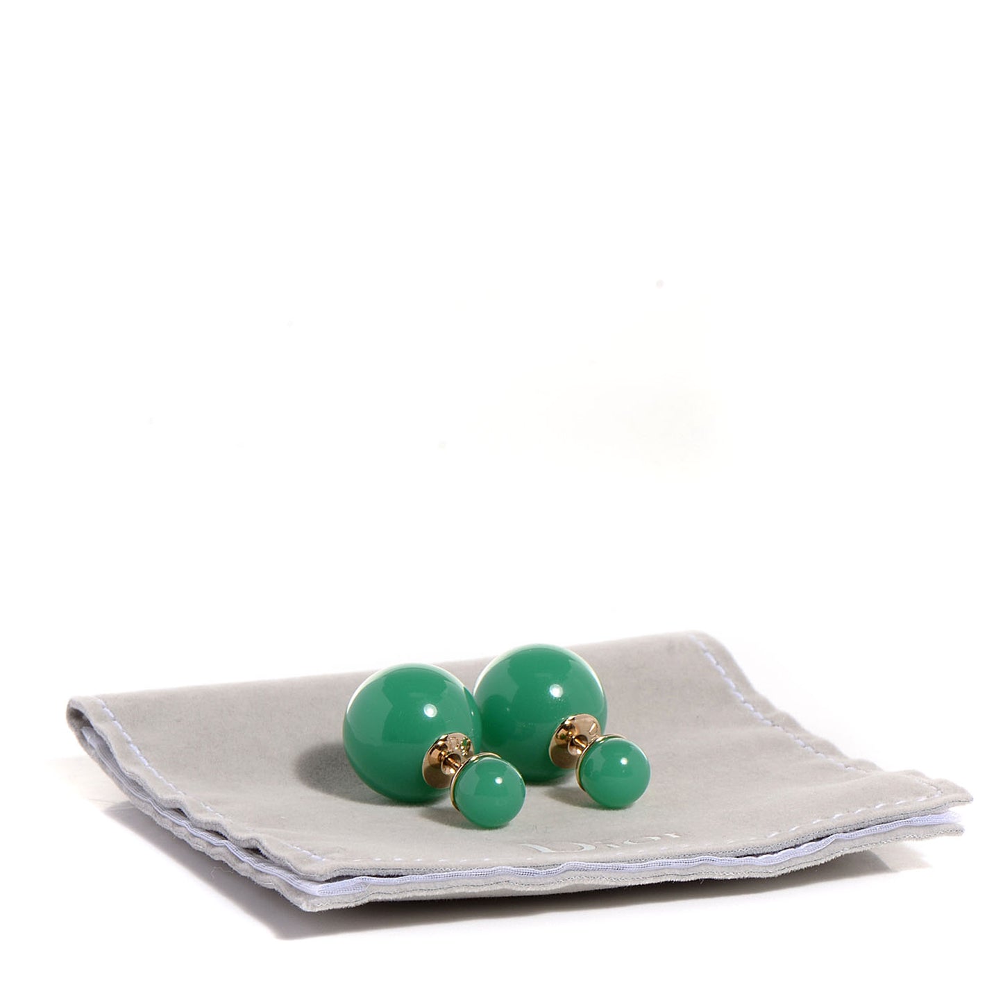 Mise En Dior Tribal Earrings Jade Green
