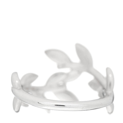Tiffany Sterling Silver Paloma Picasso Olive Leaf Bypass Ring 53 6.5 4 of 5
