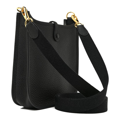 Hermes Taurillon Clemence Evelyne TPM Black 3 of 11